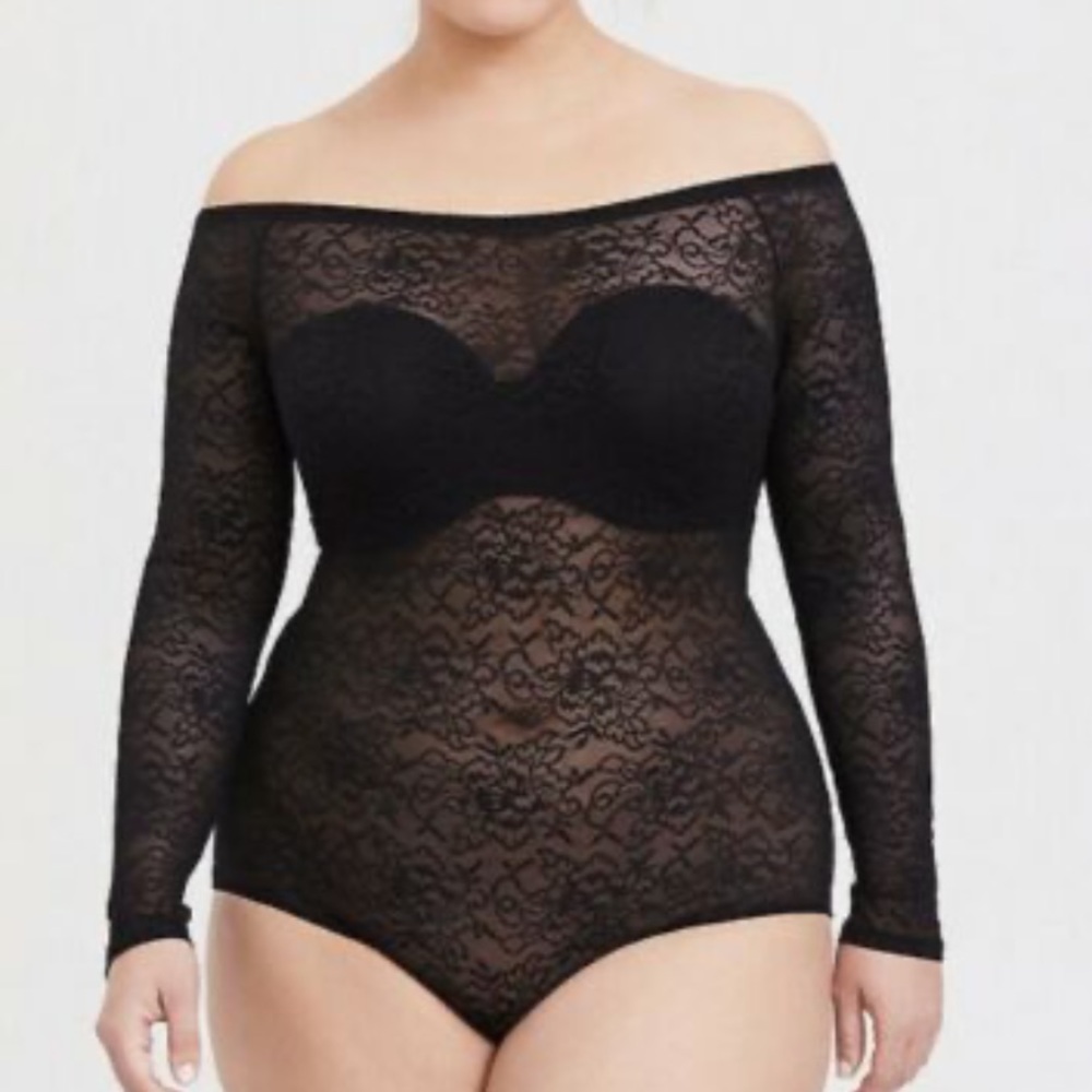 Off the Shoulder Lace Bodysuit